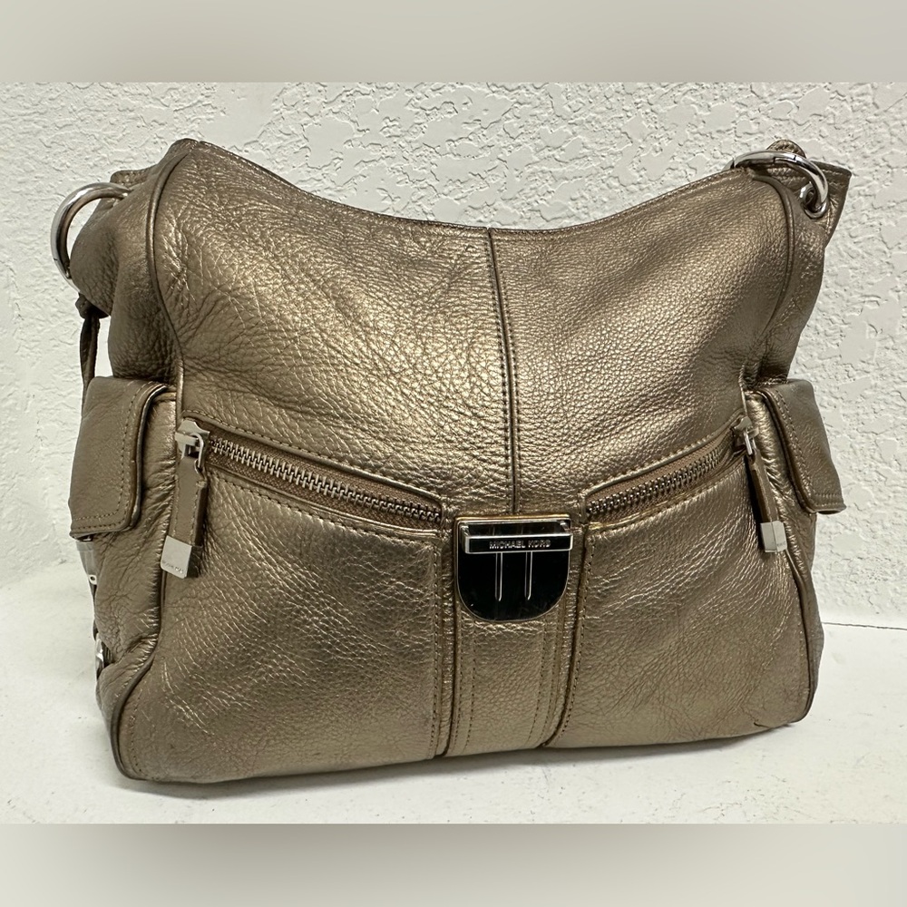 Michael Kors Gold Buckle Shoulder Bag EUC